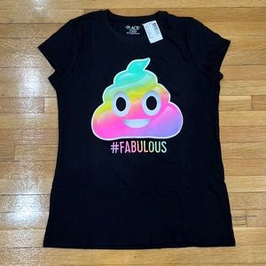 Children’s Place Girls’ Poop Emoji T-shirt